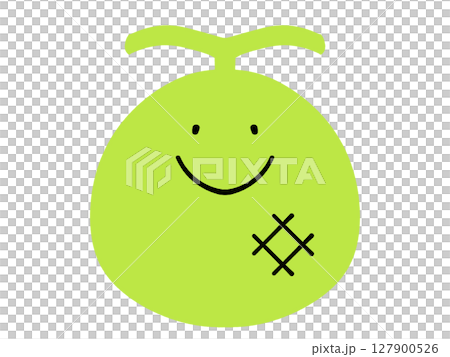 シンプルなメロンのイラスト素材 127900526