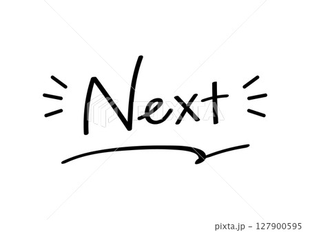 シンプルな手書きの文字 Next 127900595