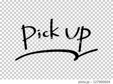 Simple handwritten characters pick up 127900604