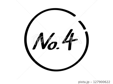 シンプルな手書きのナンバー 127900622