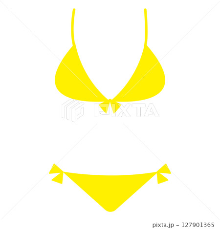 イラスト素材 水着 ビキニ 黄色 イラスト素材 水着 ビキニ 黄色 127901365