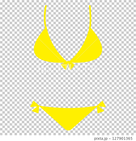 イラスト素材 水着 ビキニ 黄色 イラスト素材 水着 ビキニ 黄色 127901365