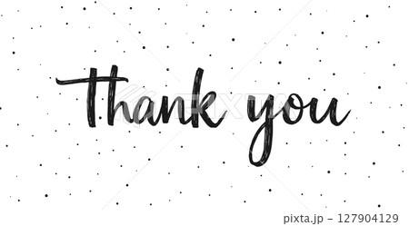 Thank you text background vector calligraphy script font. Thank you typography letter design banner 127904129