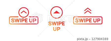 Swipe up arrow vector icon. Social media story drag button sign action graphic design app ui shape Swipe up arrow vector icon. Social media story drag button sign action graphic design app ui shape 127904169