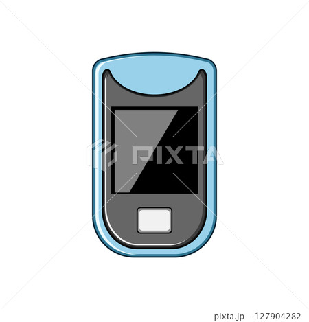 led oxygen fingertip monitor cartoon vector illustration 127904282