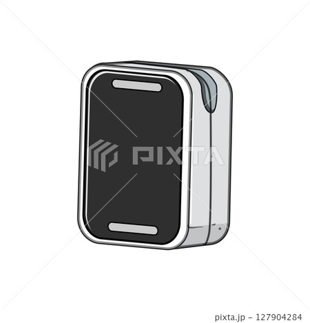 display oxygen fingertip monitor cartoon vector illustration 127904284
