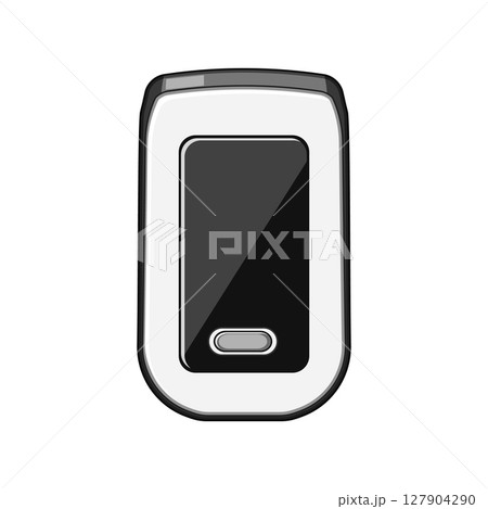 reading oxygen fingertip monitor cartoon vector illustration reading oxygen fingertip monitor cartoon vector illustration 127904290