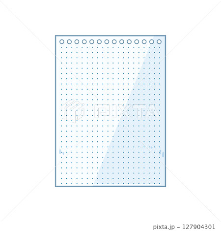 college notebook line page cartoon vector illustration 127904301