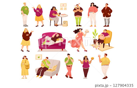 A Variety of Characters Interacting and Expressing Their Daily Life and Emotions Joyfully A Variety of Characters Interacting and Expressing Their Daily Life and Emotions Joyfully 127904335