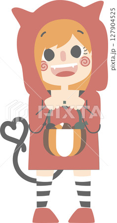 happy halloween holiday festival with girl wearing cat woman costume holding pumpkin basket and candy, flat png illustration cartoon character costume design happy halloween holiday festival with girl wearing cat woman costume holding pumpkin basket and candy, flat png illustration cartoon character costume design 127904525