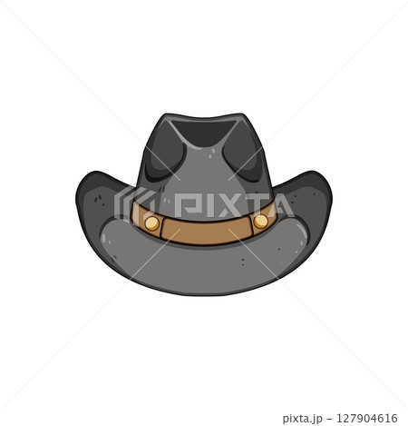 leather cowgirl hat cartoon vector illustration 127904616