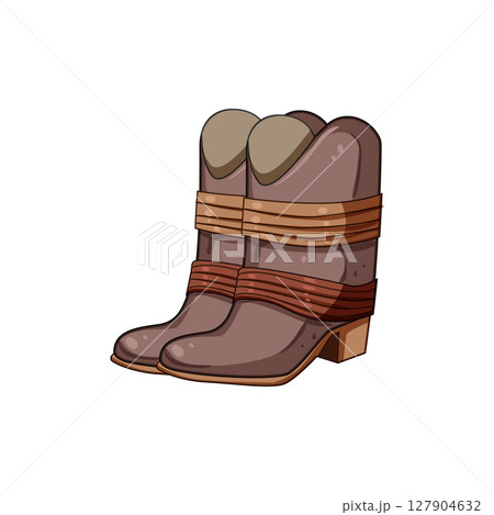 rustic cowgirl boots cartoon vector illustration rustic cowgirl boots cartoon vector illustration 127904632
