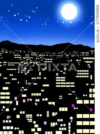 月夜の夜景 127904660