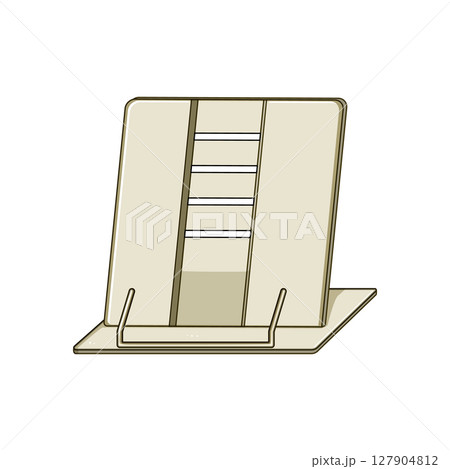 wood book reading stand cartoon vector illustration 127904812