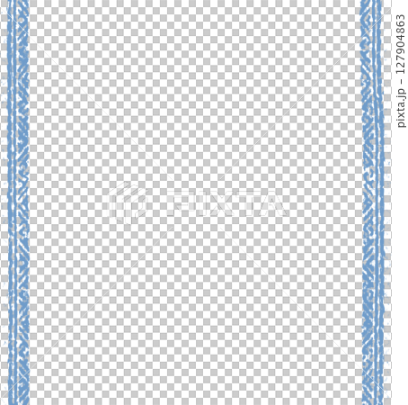手繪民族藍色垂直線框 手繪民族藍色垂直線框 127904863