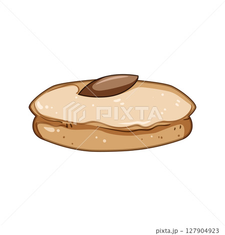 crunchy biscuit cookie cartoon vector illustration 127904923