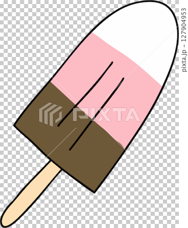 Illustration of popsicles (three colors) 127904953
