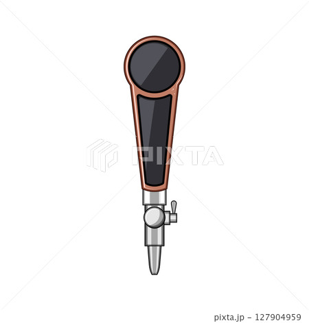 pour beer tap handle cartoon vector illustration 127904959