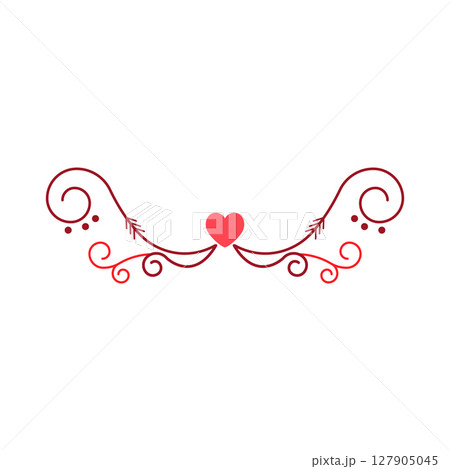 centerpiece wedding divider ornament cartoon vector illustration 127905045