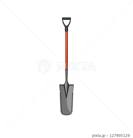 hole tree planting shovel cartoon vector illustration 127905129