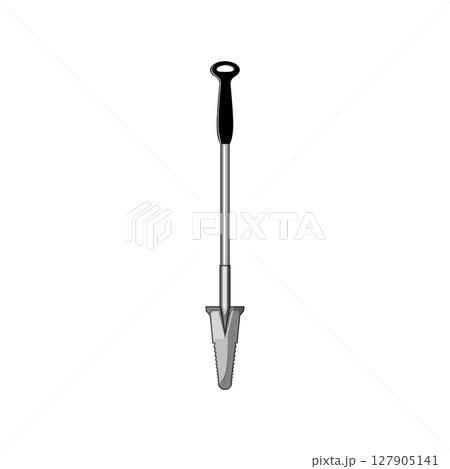 blade tree planting shovel cartoon vector illustration 127905141