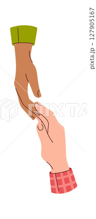 Multiracial human hands tenderness gesture 127905167