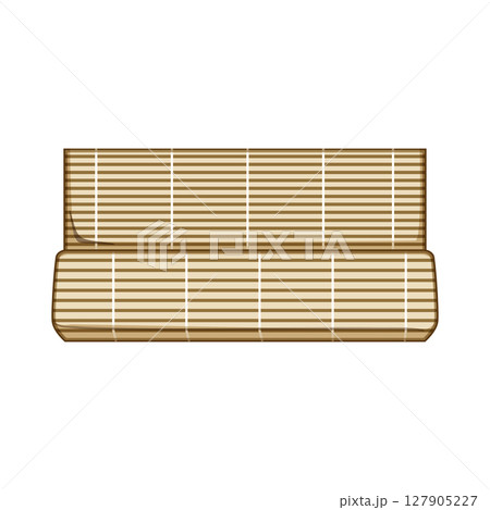 rice sushi rolling mat cartoon vector illustration rice sushi rolling mat cartoon vector illustration 127905227