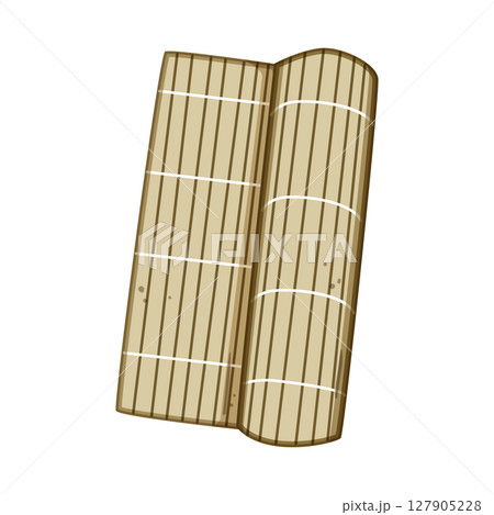 japanese sushi rolling mat cartoon vector illustration japanese sushi rolling mat cartoon vector illustration 127905228