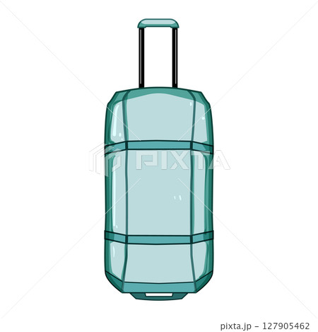 chardonnay rolling luggage cartoon vector illustration 127905462