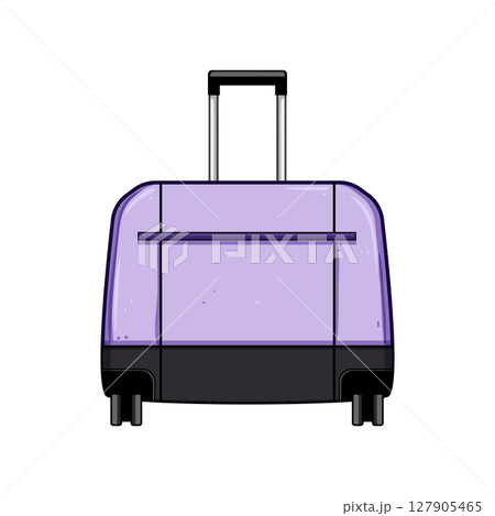 tumbler rolling luggage cartoon vector illustration 127905465