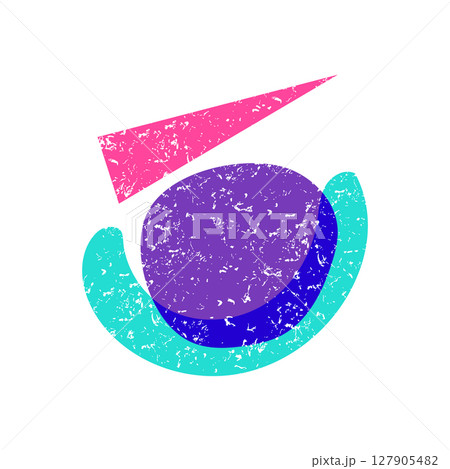 print risograph effect cartoon vector illustration 127905482