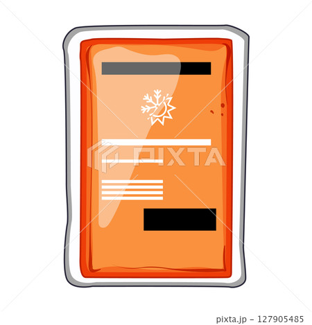 freezer reusable hot cold gel pack cartoon vector illustration 127905485