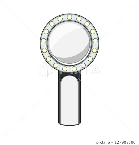rainfall reading magnifier cartoon vector illustration 127905506