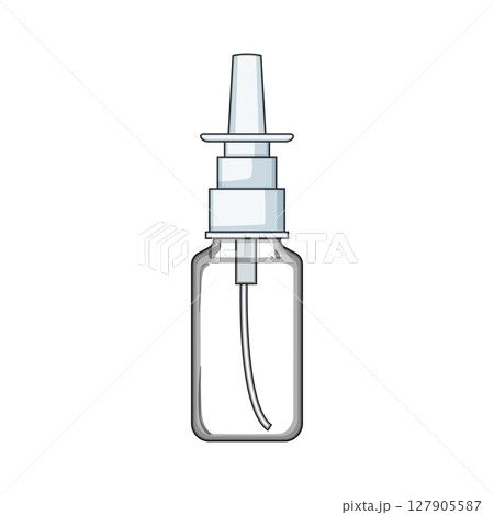 congestion nasal spray bottle cartoon vector illustration 127905587