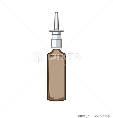 allergy nasal spray bottle cartoon vector illustration 127905590
