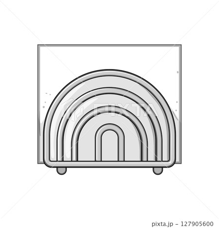 vintage napkin holder cartoon vector illustration 127905600