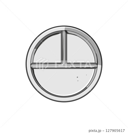 divided multi section meal tray cartoon vector illustration 127905617