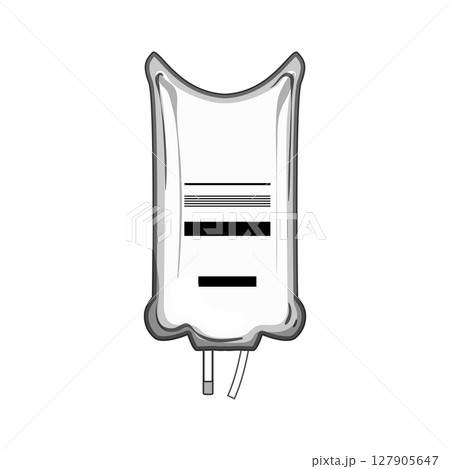 medical iv fluid bag cartoon vector illustration 127905647