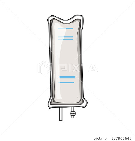 drip iv fluid bag cartoon vector illustration 127905649