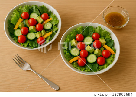 彩り豊かなヘルシー朝食セット 彩り豊かなヘルシー朝食セット 127905694