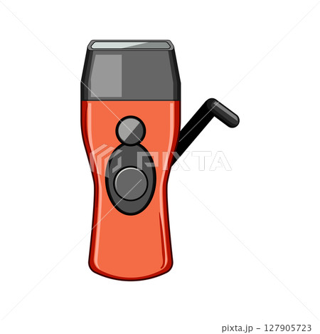 chardonnay hand crank flashlight cartoon vector illustration 127905723
