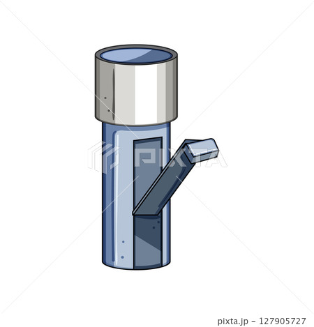 stemless hand crank flashlight cartoon vector illustration 127905727