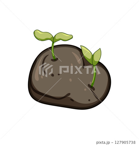 gardening grass seed bomb cartoon vector illustration 127905738