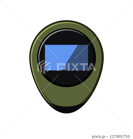 transmitter gps beacon cartoon vector illustration 127905750