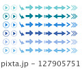 爽やかな色の矢印のセット 127905751