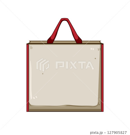 ecofriendly fabric grocery bag cartoon vector illustration 127905827