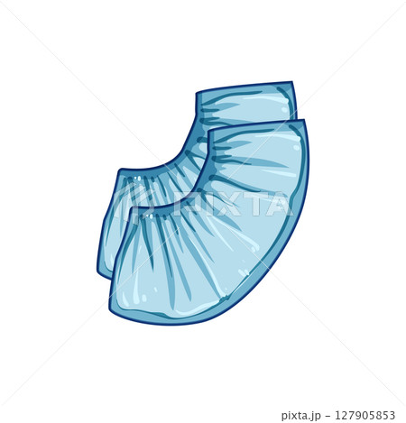 breathable disposable shoe covers cartoon vector illustration 127905853