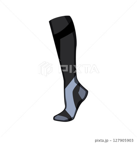 pain compression socks cartoon vector illustration 127905903