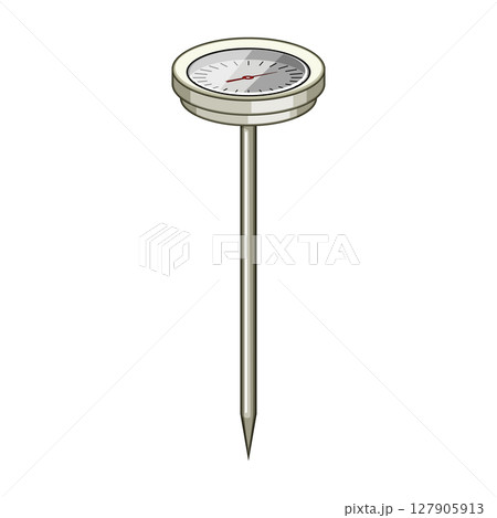 aeration compost thermometer cartoon vector illustration 127905913