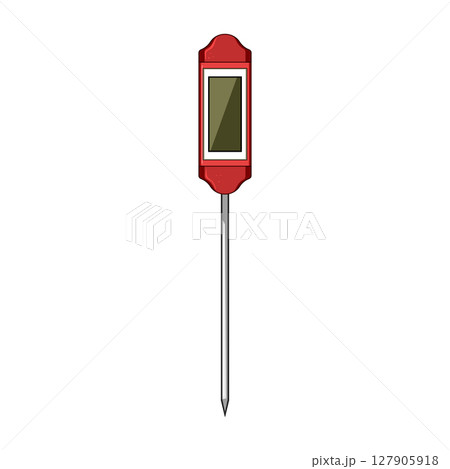 temperature compost thermometer cartoon vector illustration 127905918